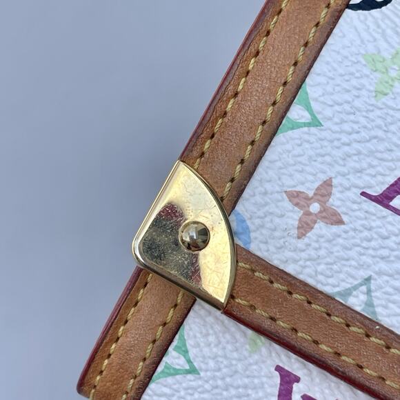 Louis Vuitton Takashi Murakami Snap Card Case Wallet Monogram Multicolor White - Picture 9 of 16